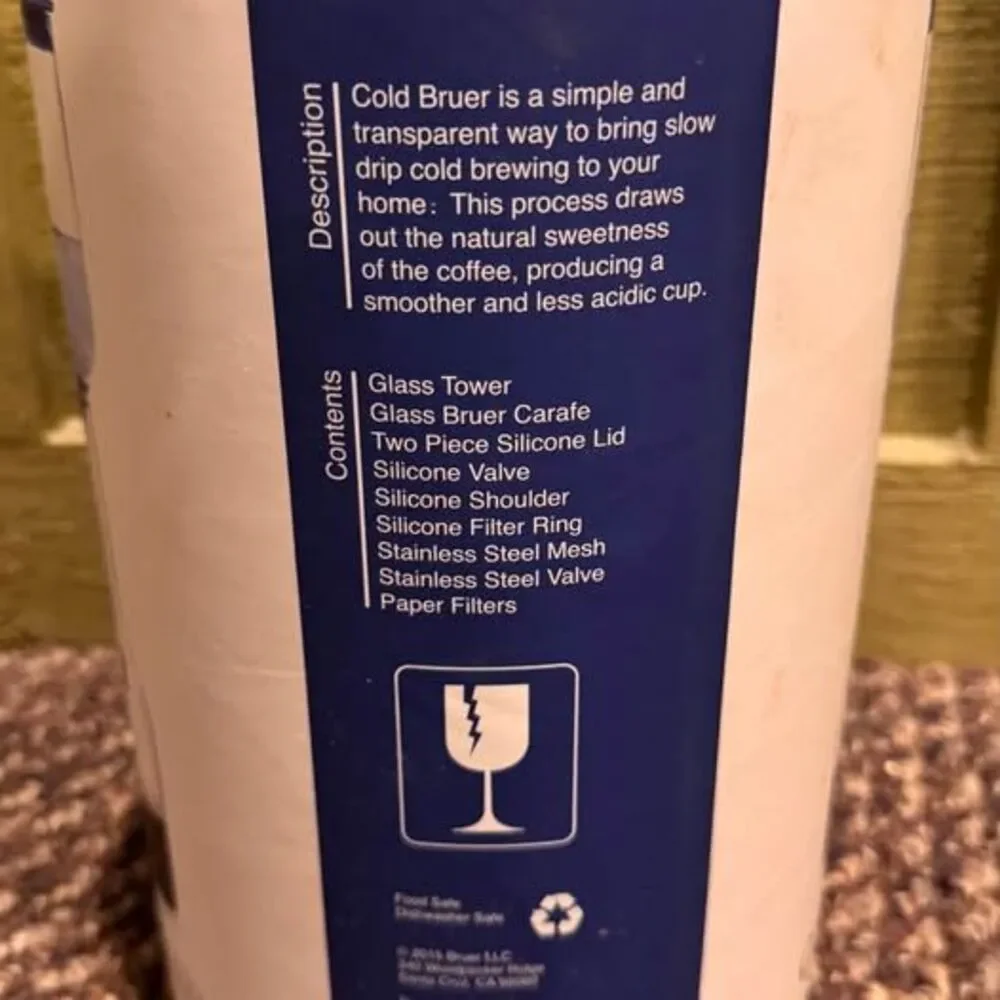 Bruer Cold Bruer Slow Drip Cold Brew Coffee Maker